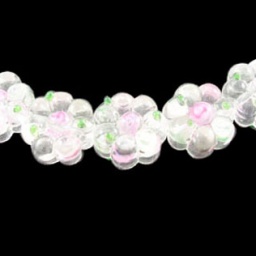 Бусины 16 мм стеклянные, цветок, ручная работа lampwork, прозрачные, отв. 1,5 мм