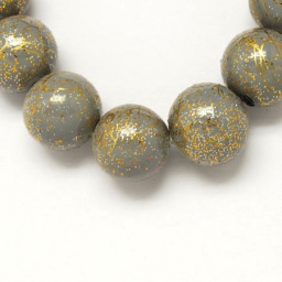 Бусины 4 мм стекляныне, круглые, окрашенные, серые, отв. 1 мм