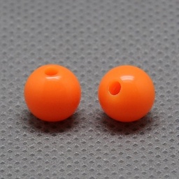 Бусины 18 мм акриловые непрозрачные круглые, оранжевые, отв. 2 мм