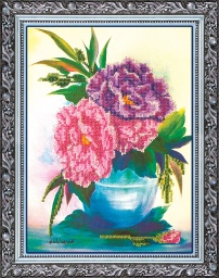 Набор для вышивки бисером на холсте «Пионы»