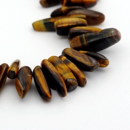 Бусины Тигровый глаз 10-26х3-10х2-10 мм, Натуральные, Крошка, Коричневые