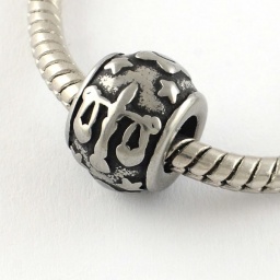 Pandora рондель знак зодиака "Весы", 11х8,5 мм, отв. 5. 23934
