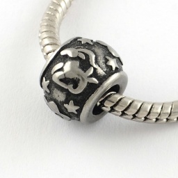 Pandora рондель знак зодиака "Козерог", 11х8,5 мм, отв. 5. 23939