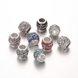 Pandora бусины с горным хрусталем, 23946, 10х9 мм, отв. 5