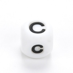 Бусины силикон пищевой, алфавит С 15 мм, отв 2 мм