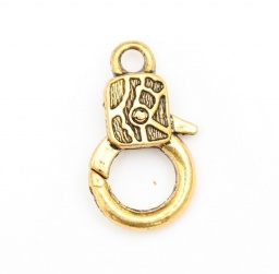 Замок карабин лобстер, 24х13х6 мм, золото