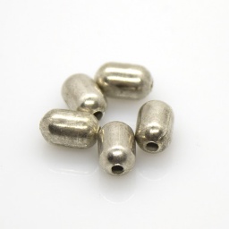 Бусины металлические разделители, 8*5 мм, цилиндр, Цвет: серебро, отв. 2 мм