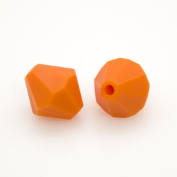 Бусины пищевой силикон 13*13*14 мм, биконус, оранжевые, отв. 2 мм