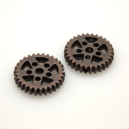 Подвеска 20*3,5 мм SteamPunk, шестерня, античная медь, сплав, отв. 2 мм