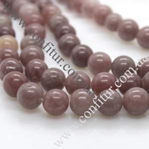 Бусины 10~11 мм Авантюрин натуральный камень круглые фиолетовые, отв. 1 мм