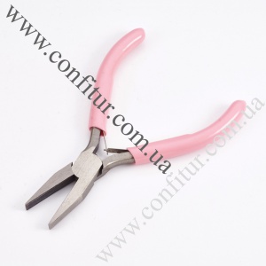 Плоскогубцы 120*76*8 мм ювелирные с плоскими губками углеродистая сталь розовые