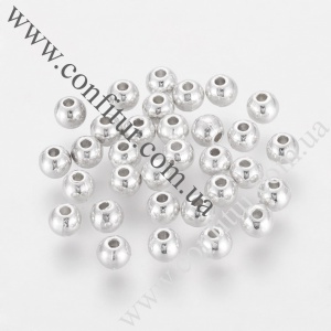 Разделители для бусин 4*3,5 мм бижутерный сплав тибетский стиль круглые серебро, отв. 1,5 мм