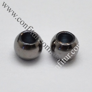 Бусины 6 мм Латуннь эко разделители круглые черненые, отв. 3 мм