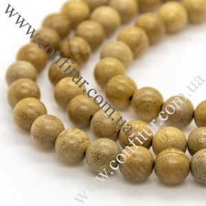 Бусины 8 мм Дерево Камфорное натуральное круглые светло-коричневые, отв. 1 мм