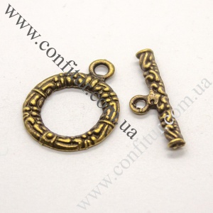 Застежка тогл 21*17 мм палочка 21*7 мм тибетский стиль античная бронза, отв. 2 мм