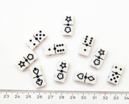 Акриловые бусины, домино 20*10 мм